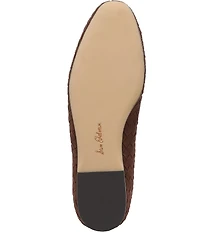 Sam Edelman Ruthie Woven Suede Bow Detail Ballet Flats