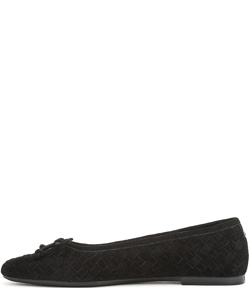 Sam Edelman Ruthie Woven Suede Bow Detail Ballet Flats