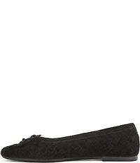 Sam Edelman Ruthie Woven Suede Bow Detail Ballet Flats