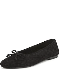 Sam Edelman Ruthie Woven Suede Bow Detail Ballet Flats