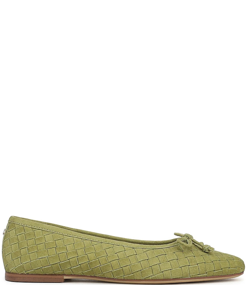 Sam Edelman Ruthie Woven Suede Bow Detail Ballet Flats