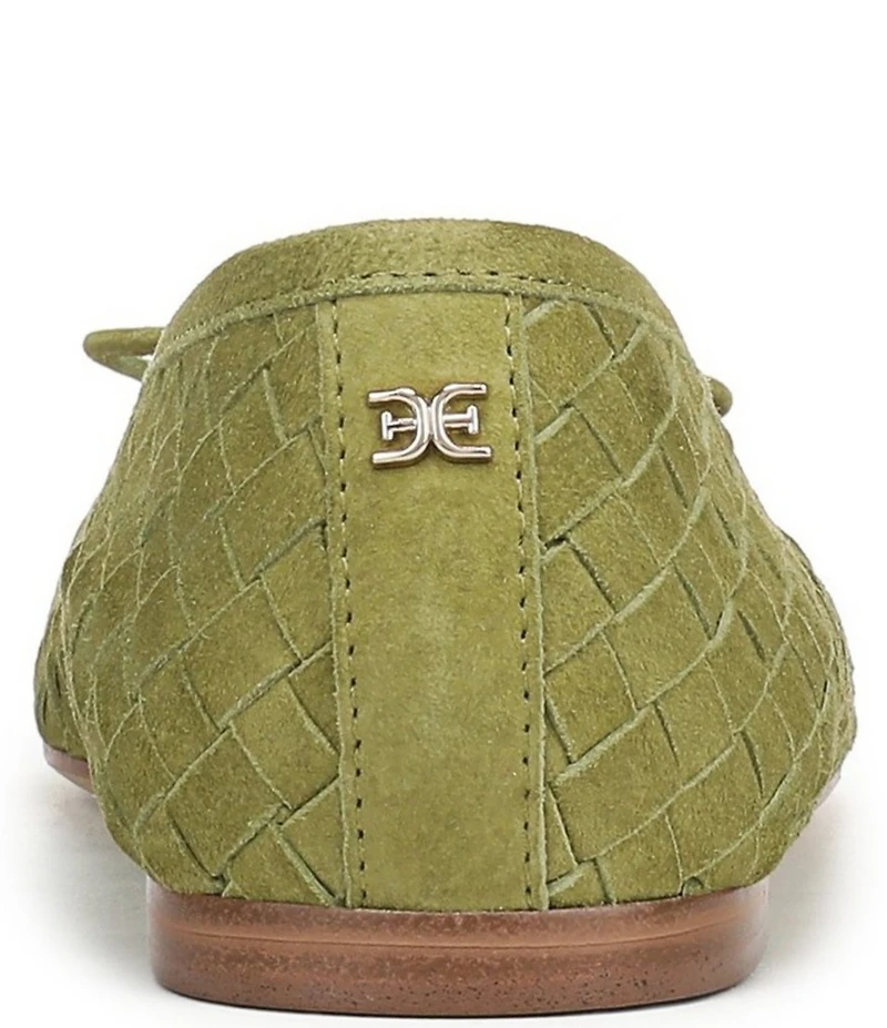 Sam Edelman Ruthie Woven Suede Bow Detail Ballet Flats