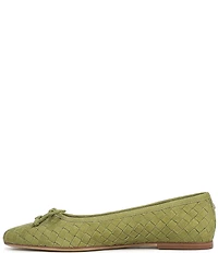 Sam Edelman Ruthie Woven Suede Bow Detail Ballet Flats