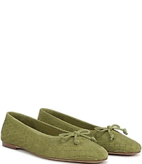 Sam Edelman Ruthie Woven Suede Bow Detail Ballet Flats