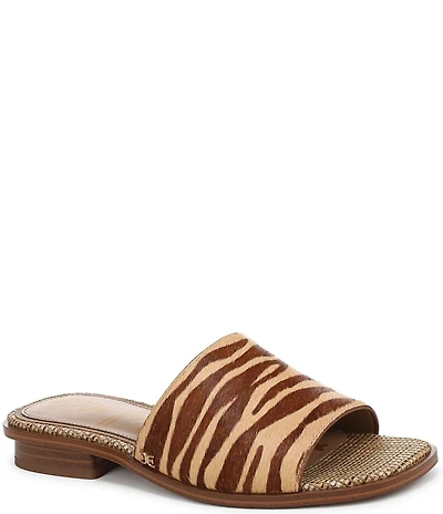 Sam Edelman Sabrina Zebra Calf Hair Slide Sandals