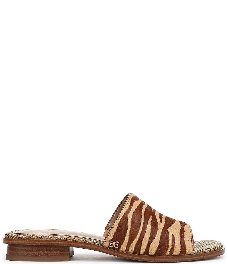 Sam Edelman Sabrina Zebra Calf Hair Slide Sandals