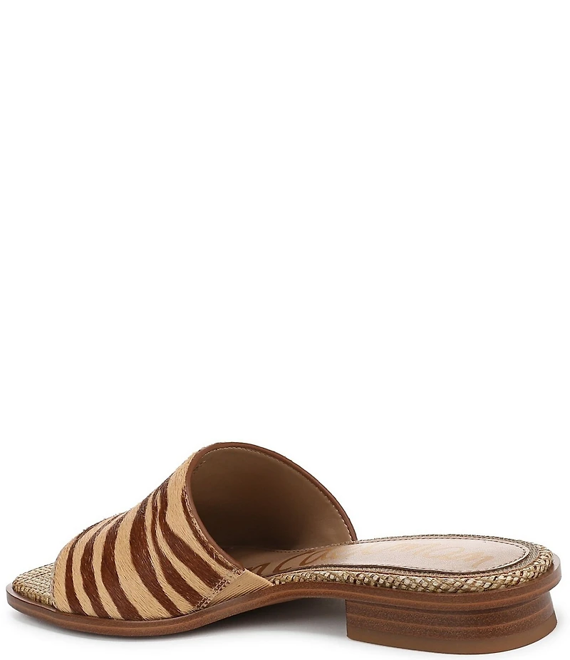 Sam Edelman Sabrina Zebra Calf Hair Slide Sandals