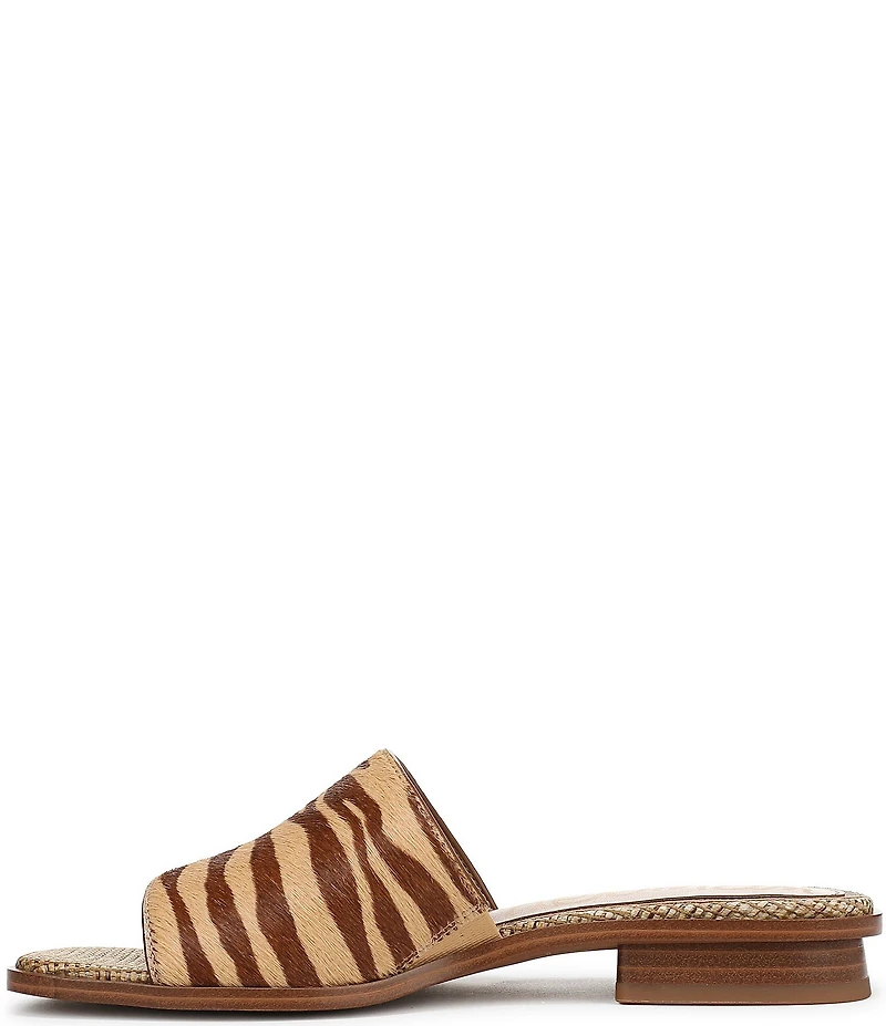 Sam Edelman Sabrina Zebra Calf Hair Slide Sandals