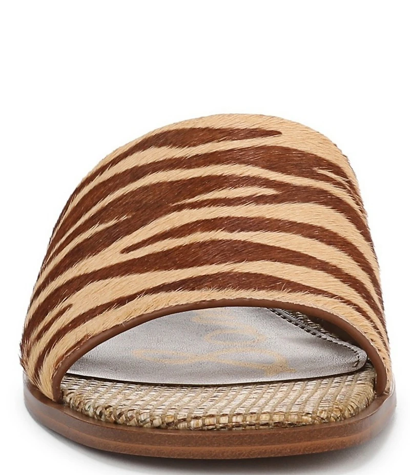 Sam Edelman Sabrina Zebra Calf Hair Slide Sandals