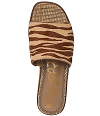 Sam Edelman Sabrina Zebra Calf Hair Slide Sandals