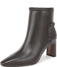 Sam Edelman Saige Leather Woven Snip Toe Dress Booties