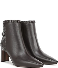 Sam Edelman Saige Leather Woven Snip Toe Dress Booties