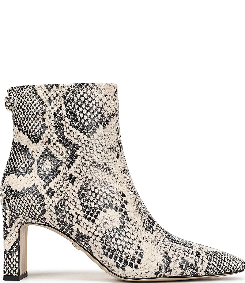 Sam Edelman Saige Python Print Leather Dress Booties