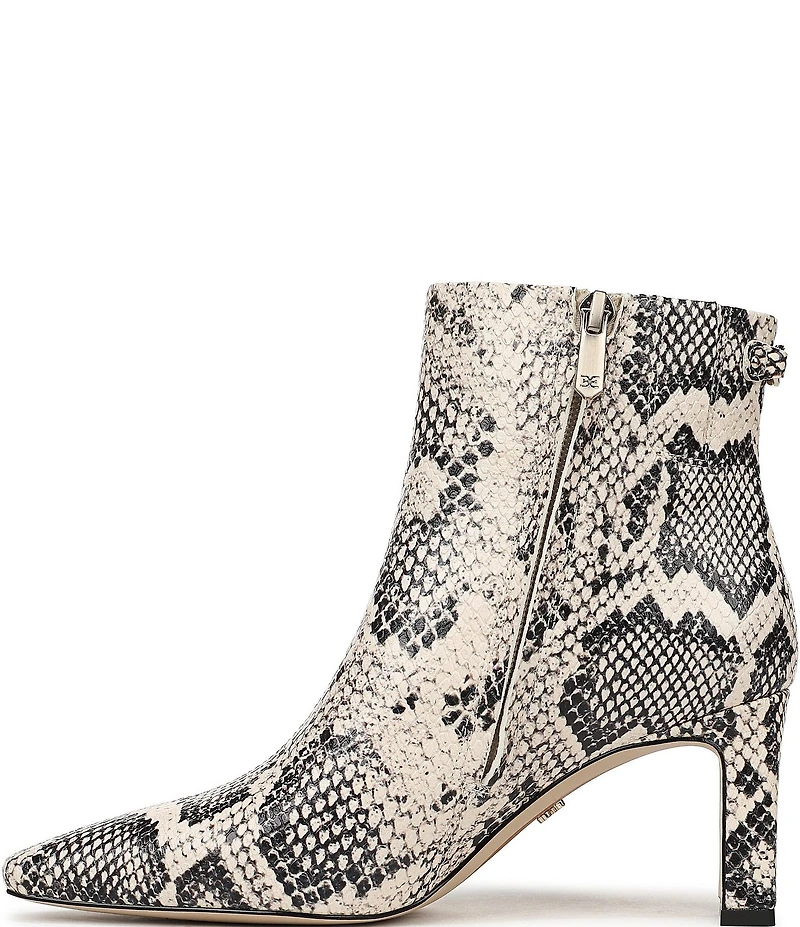 Sam Edelman Saige Python Print Leather Dress Booties