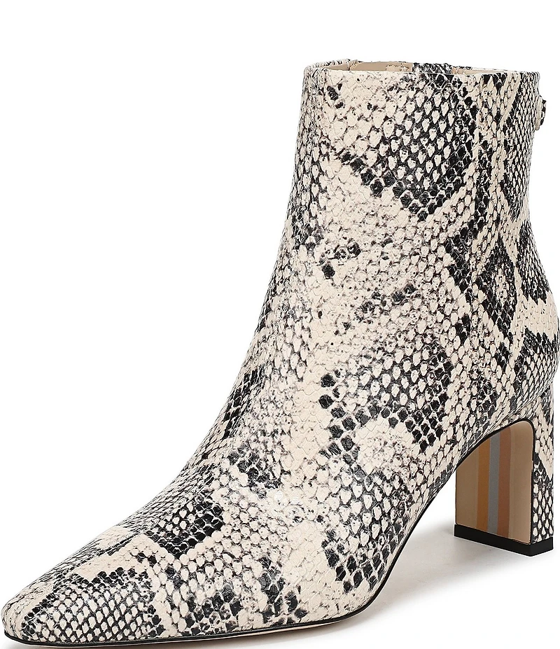 Sam Edelman Saige Python Print Leather Dress Booties