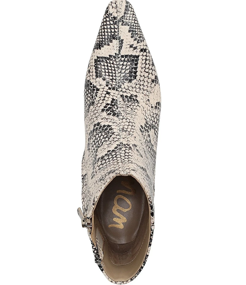 Sam Edelman Saige Python Print Leather Dress Booties
