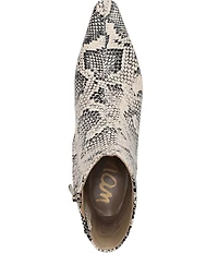 Sam Edelman Saige Python Print Leather Dress Booties
