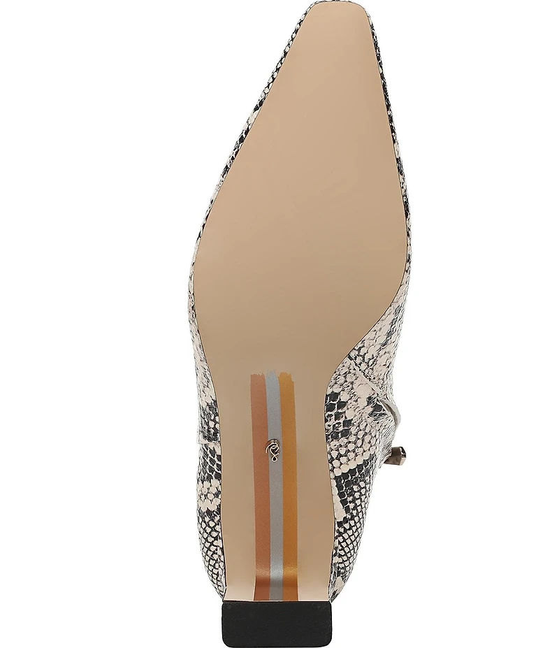 Sam Edelman Saige Python Print Leather Dress Booties