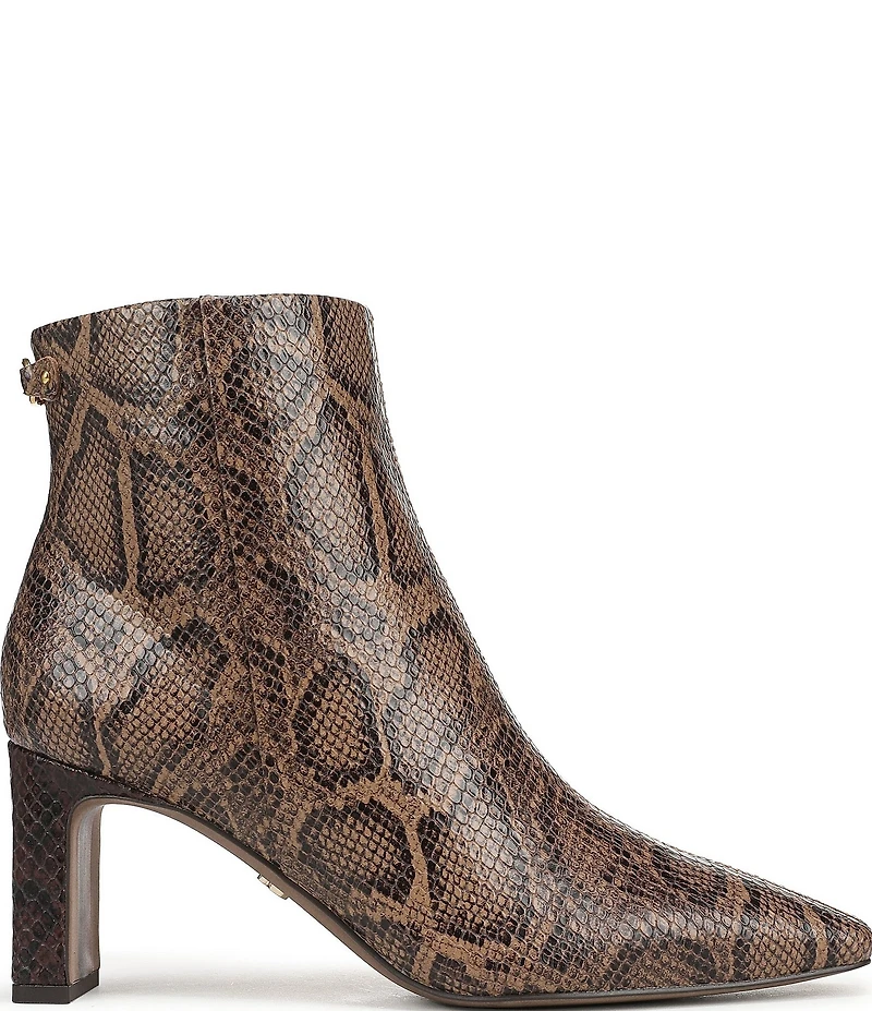 Sam Edelman Saige Two Tone Python Print Leather Dress Booties