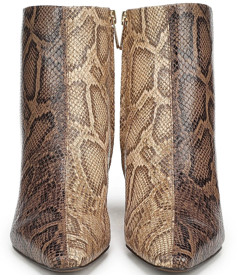 Sam Edelman Saige Two Tone Python Print Leather Dress Booties