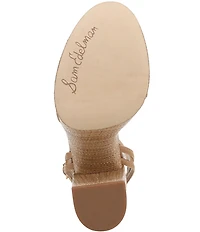 Sam Edelman Sandy Metallic Mesh and Suede Ankle Strap Platform Dress Sandals