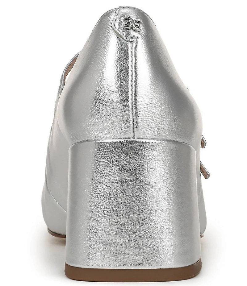 Sam Edelman Sarah Metallic Leather Square Toe Mary Jane Dress Pumps