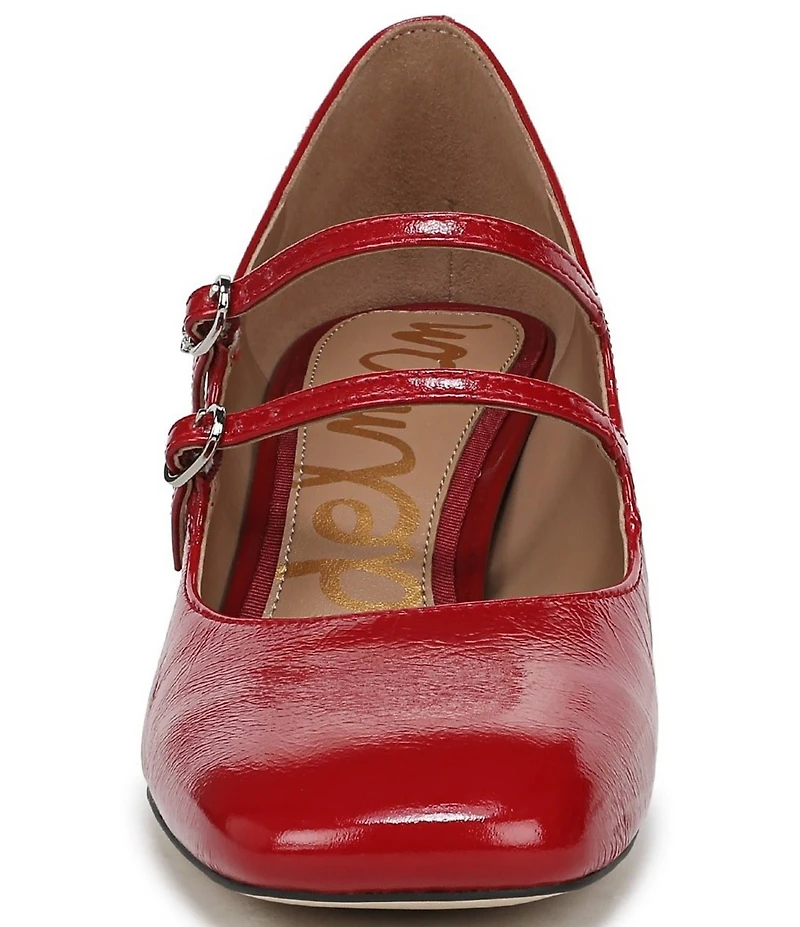 Sam Edelman Sarah Patent Leather Square Toe Mary Jane Dress Pumps