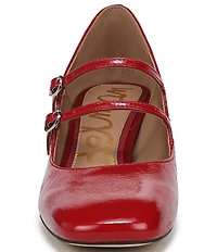 Sam Edelman Sarah Patent Leather Square Toe Mary Jane Dress Pumps