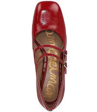 Sam Edelman Sarah Patent Leather Square Toe Mary Jane Dress Pumps
