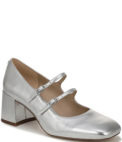 Sam Edelman Sarah Patent Leather Square Toe Mary Jane Dress Pumps