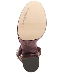 Sam Edelman Savannah Glow Velvet Ankle Strap Platform Dress Sandals
