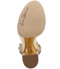 Sam Edelman Savannah Metallic Leather Ankle Strap Platform Dress Sandals