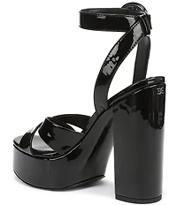 Sam Edelman Savannah Patent Leather Ankle Strap Platform Dress Sandals