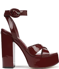 Sam Edelman Savannah Patent Leather Ankle Strap Platform Dress Sandals
