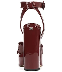 Sam Edelman Savannah Patent Leather Ankle Strap Platform Dress Sandals