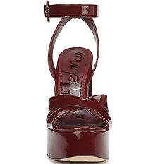 Sam Edelman Savannah Patent Leather Ankle Strap Platform Dress Sandals