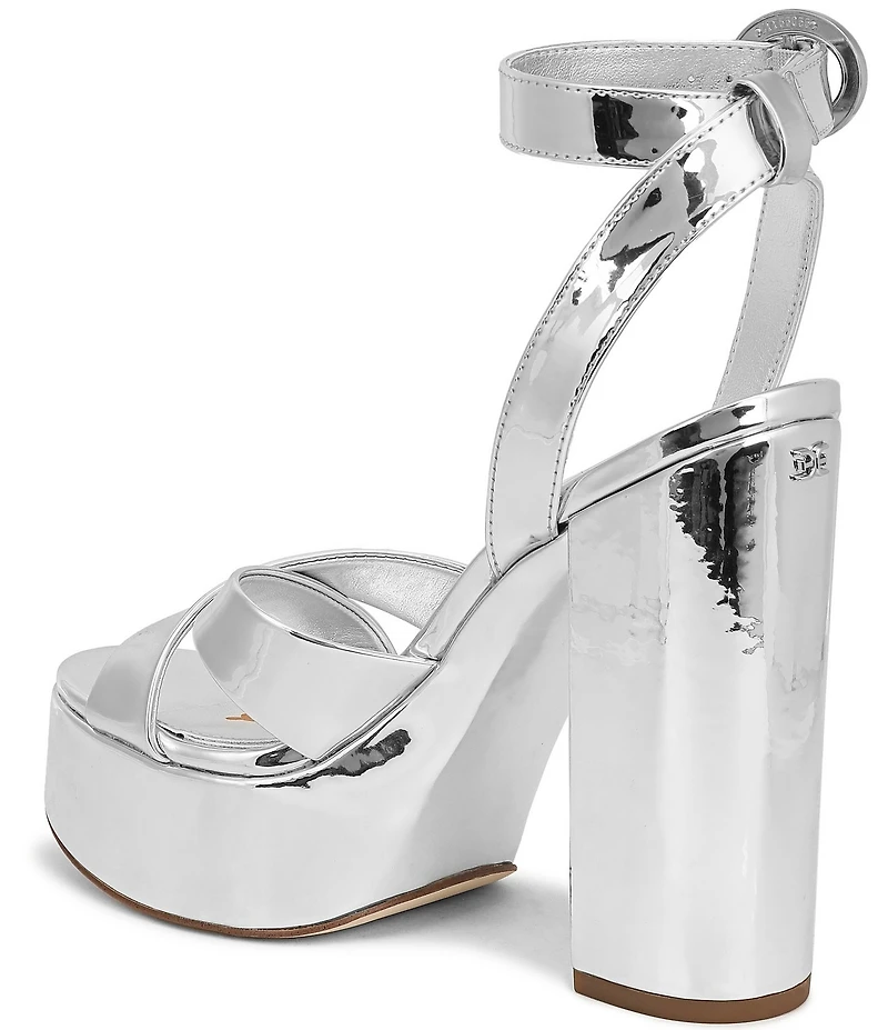 Sam Edelman Savannah Patent Leather Ankle Strap Platform Dress Sandals