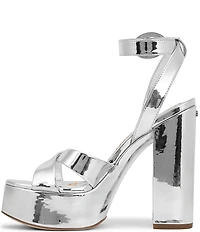 Sam Edelman Savannah Patent Leather Ankle Strap Platform Dress Sandals
