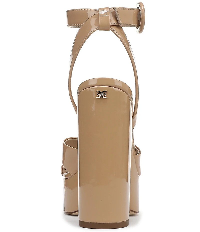 Sam Edelman Savannah Patent Leather Ankle Strap Platform Dress Sandals