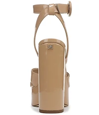 Sam Edelman Savannah Patent Leather Ankle Strap Platform Dress Sandals