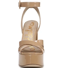 Sam Edelman Savannah Patent Leather Ankle Strap Platform Dress Sandals