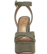 Sam Edelman Savannah Silk Fabric Ankle Strap Platform Dress Sandals