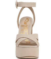 Sam Edelman Savannah Silk Fabric Ankle Strap Platform Dress Sandals