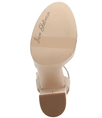 Sam Edelman Savannah Silk Fabric Ankle Strap Platform Dress Sandals