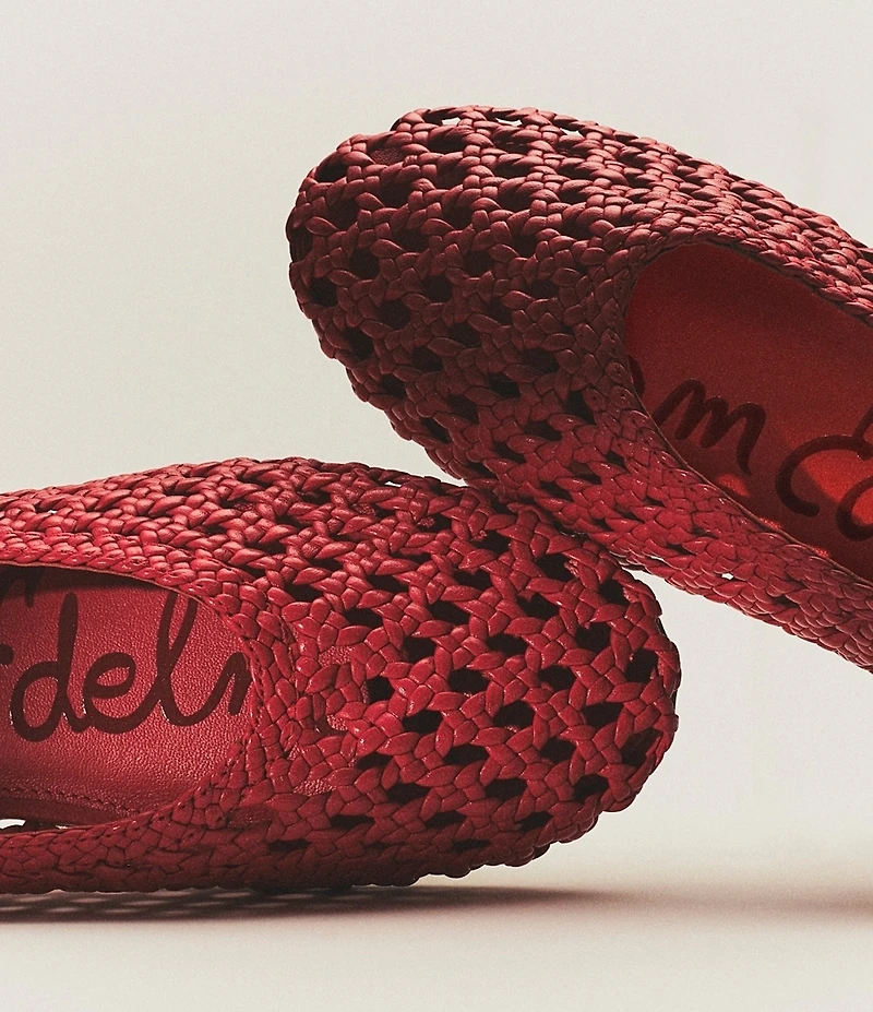 Sam Edelman Shira Woven Leather Ballet Flats