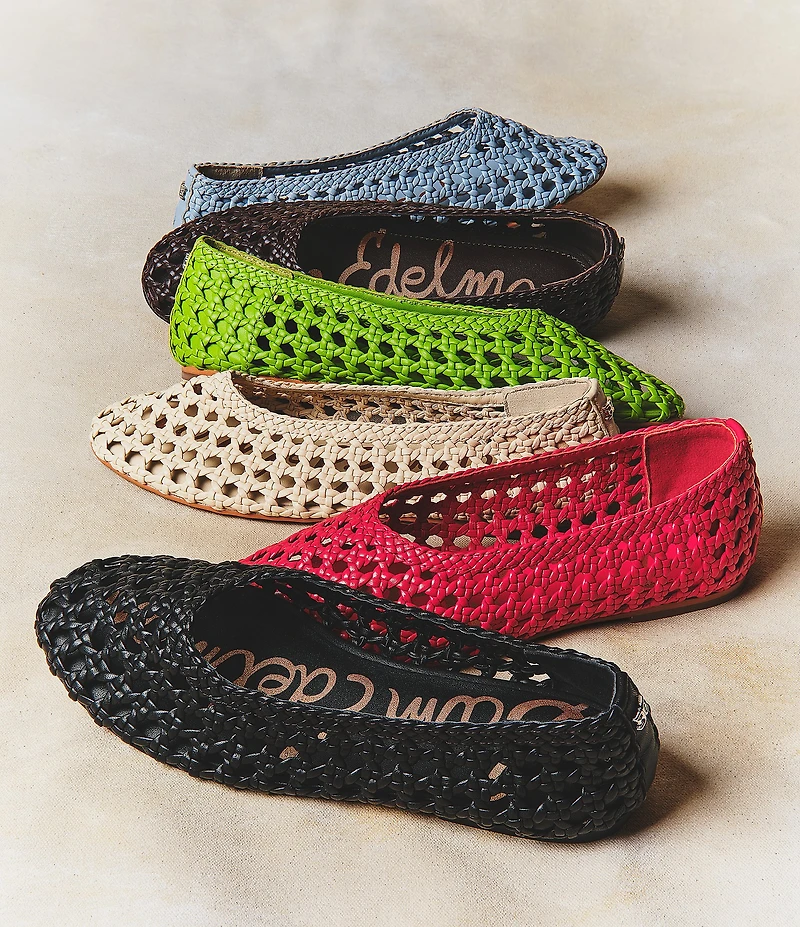Sam Edelman Shira Woven Leather Ballet Flats