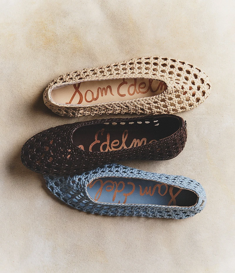 Sam Edelman Shira Woven Leather Ballet Flats