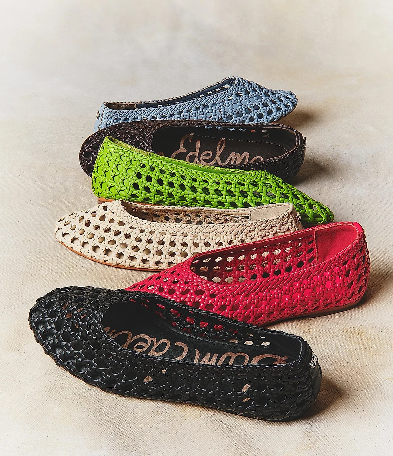 Sam Edelman Shira Woven Leather Ballet Flats