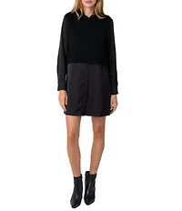 Sam Edelman Shirt Dress With Sweater Overlay