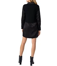 Sam Edelman Shirt Dress With Sweater Overlay
